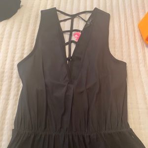 NWT black women’s shorts with sheer overlay maxi dress